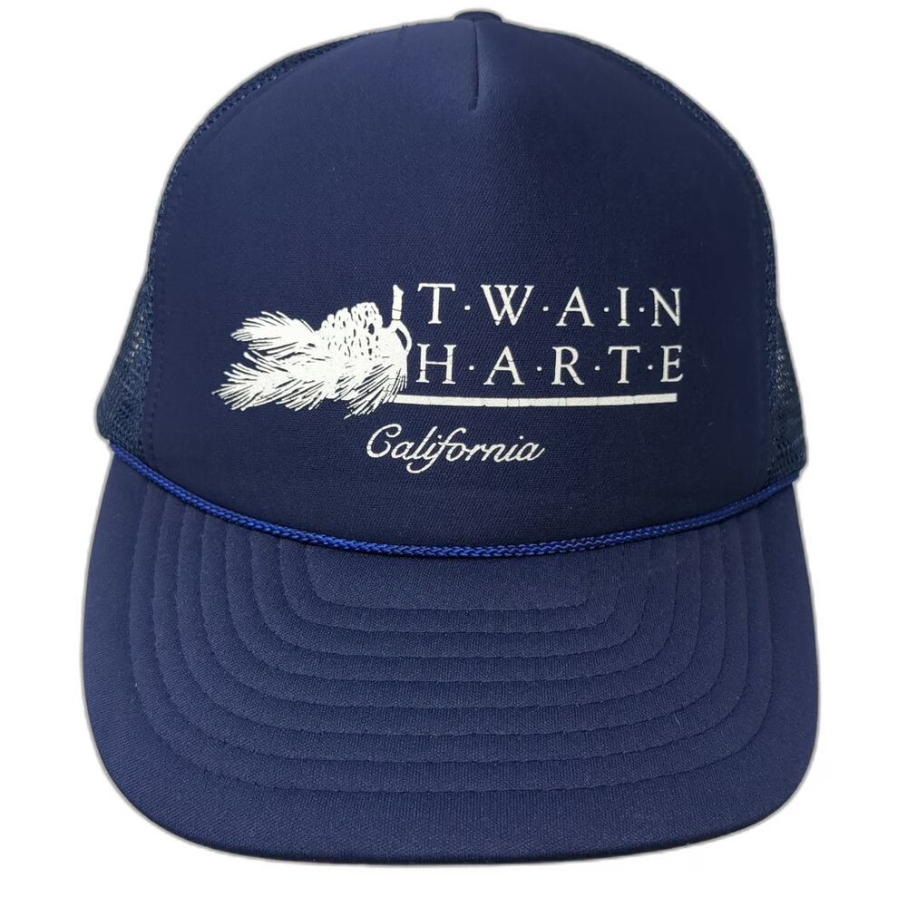 Nissun Trucker Hat Blue One Size Twain Harte California Pinecone Foam Rope Hat